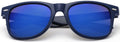 OCCHIALI DA SOLE 'KIT ONE' BLU CON LENTI ANTI-UV BLU A SPECCHIO