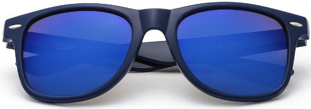 OCCHIALI DA SOLE 'KIT ONE' BLU CON LENTI ANTI-UV BLU A SPECCHIO