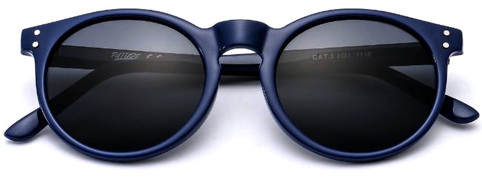 OCCHIALI DA SOLE 'KIT ONE' BLU CON LENTI ANTI-UV GRIGIE A SPECCHIO