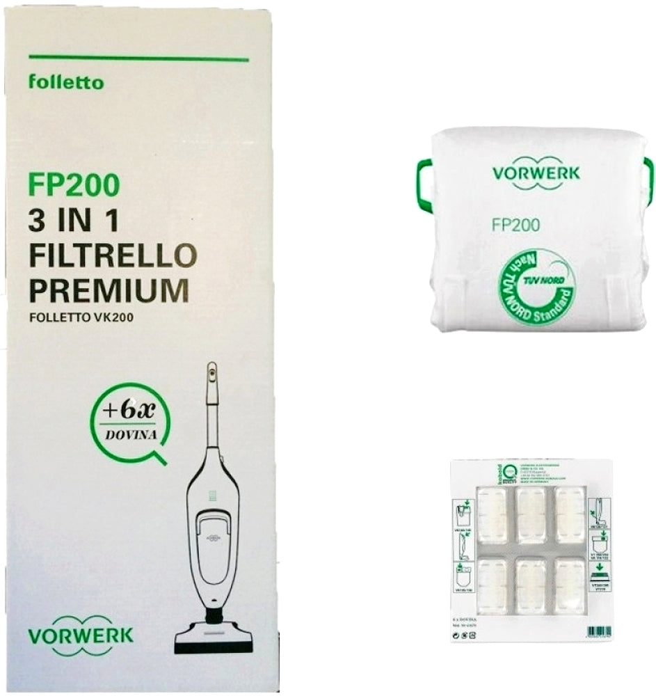 CONFEZIONE 6 FILTRELLI ORIGINALI PER FOLLETTO VK200