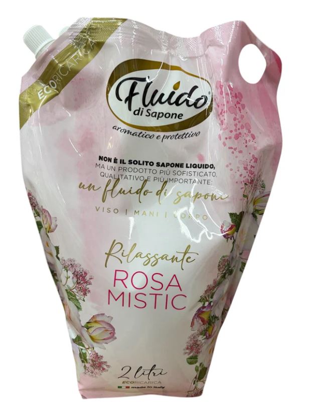 ECO RICARICA 2L SAPONE LIQUIDO ROSA MISTIC FLUIDO DI SAPONE