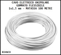 CAVO FS17 BIANCO 1×1,5 mm² (PREZZO A METRO)