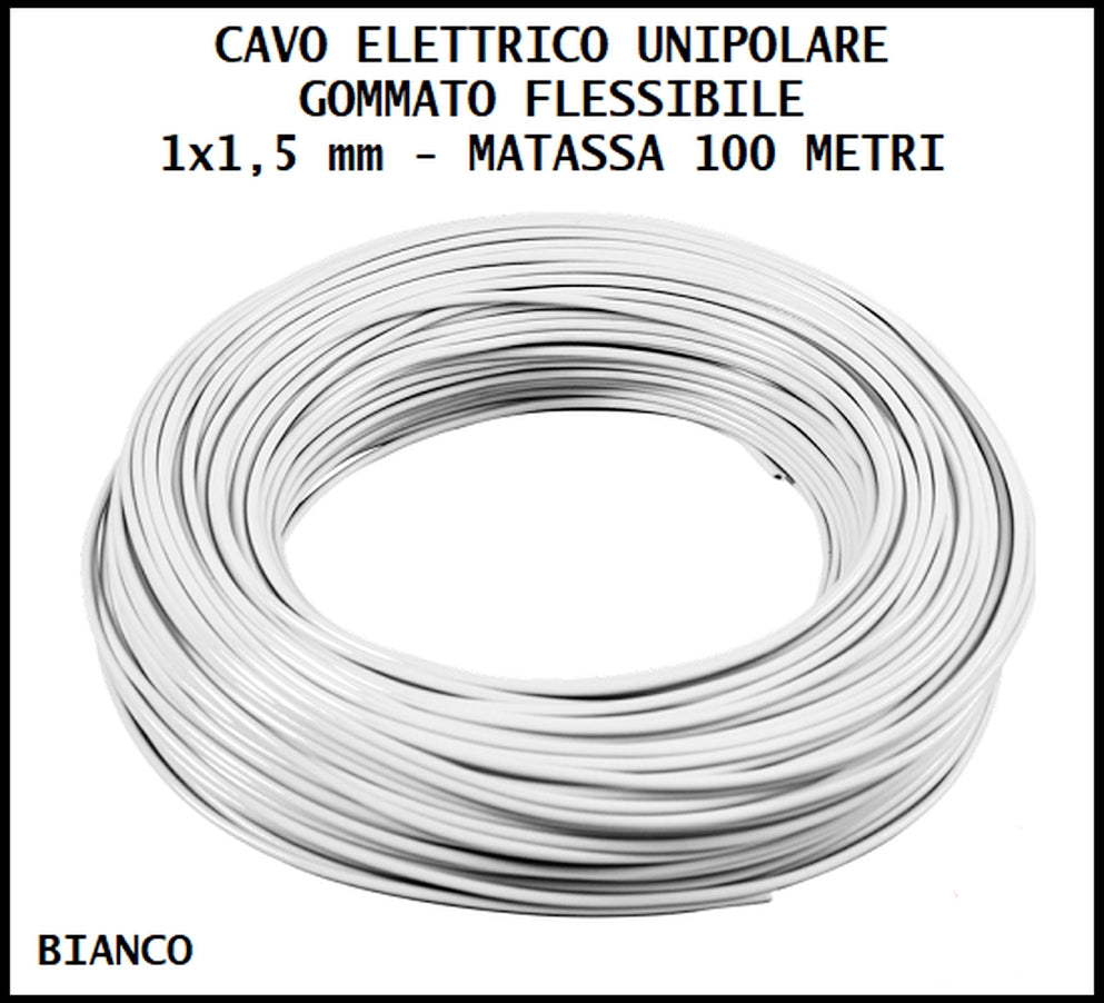 CAVO FS17 BIANCO 1×1,5 mm² (PREZZO A METRO)