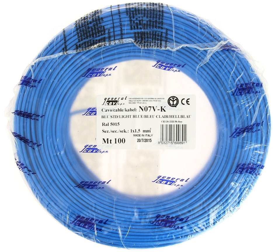 CAVO FS17 BLU 1×1,5 mm² (PREZZO A METRO)