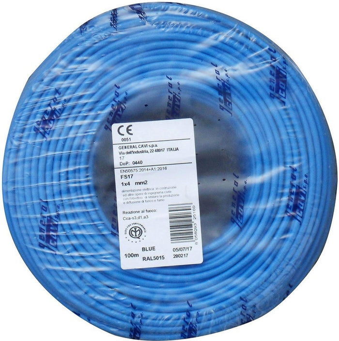 CAVO FS17 BLU 1×4 mm² (PREZZO A METRO)