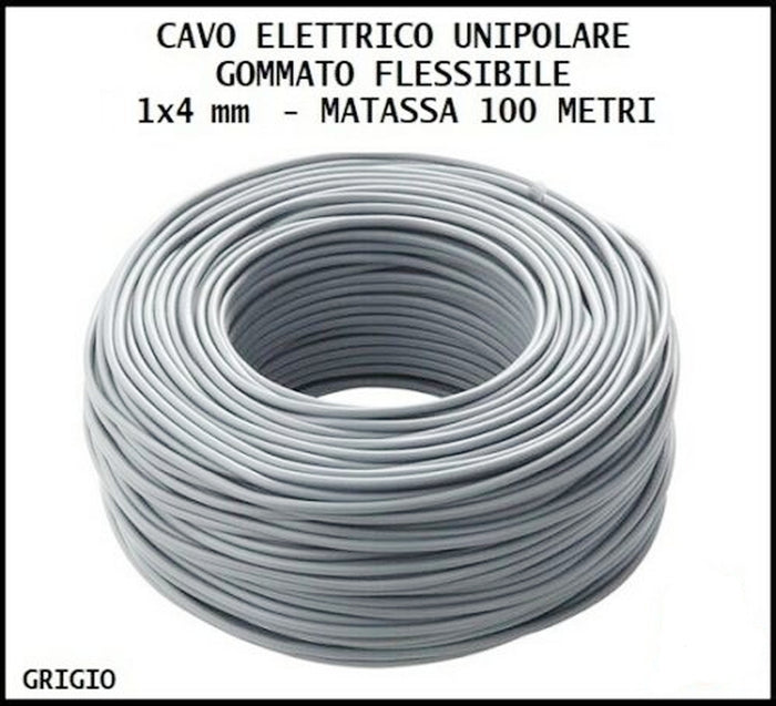 CAVO FS17 GRIGIO 1X4 MMQ (PREZZO A METRO)