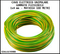 CAVO FS17 GIALLO-VERDE 1×4 mm² MATASSA 100 METRI