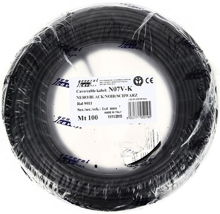 CAVO FS17 NERO 1X4 MMQ (PREZZO A METRO)