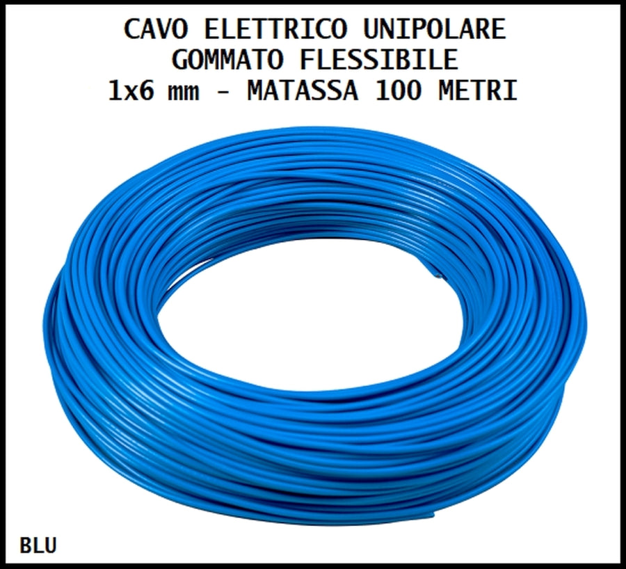 CAVO FS17 BLU 1×6 mm² MATASSA 100 METRI