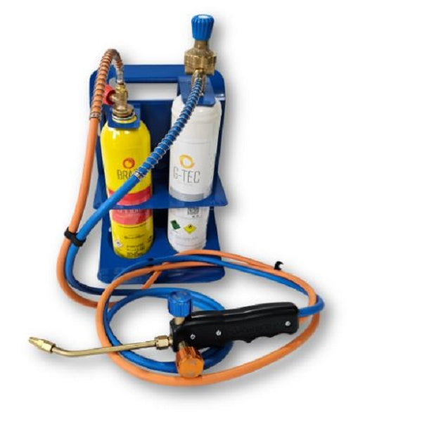 MINIFLAME KIT DI SALDOBRASATURA CON RIDUTTORI - BOMBOLA OSSIGENO + B-FLAME (TEMPERATURA FIAMMA FINO A 2.900 °C)