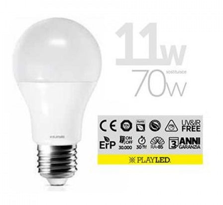 GOCCIA E27 11W 2700°K OVERLUX