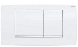 PLACCA DI COMANDO DUE TASTI MODELLO TWINILINE 30 BIANCO/CROMATO/BIANCO