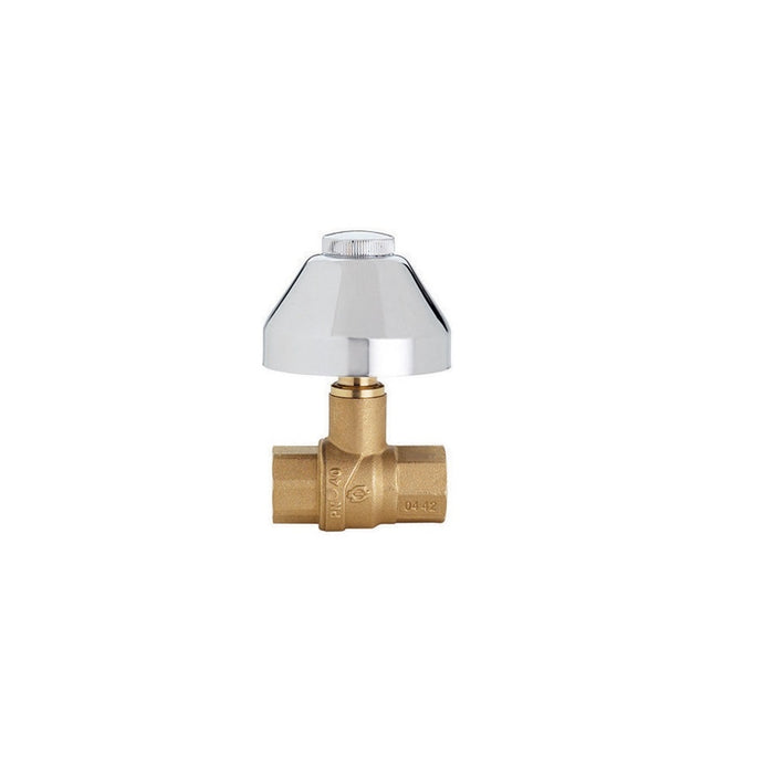 VALVOLA A SFERA DA INCASSO FF CON CAPPUCCIO E CAMPANA CROMATI 1/2"