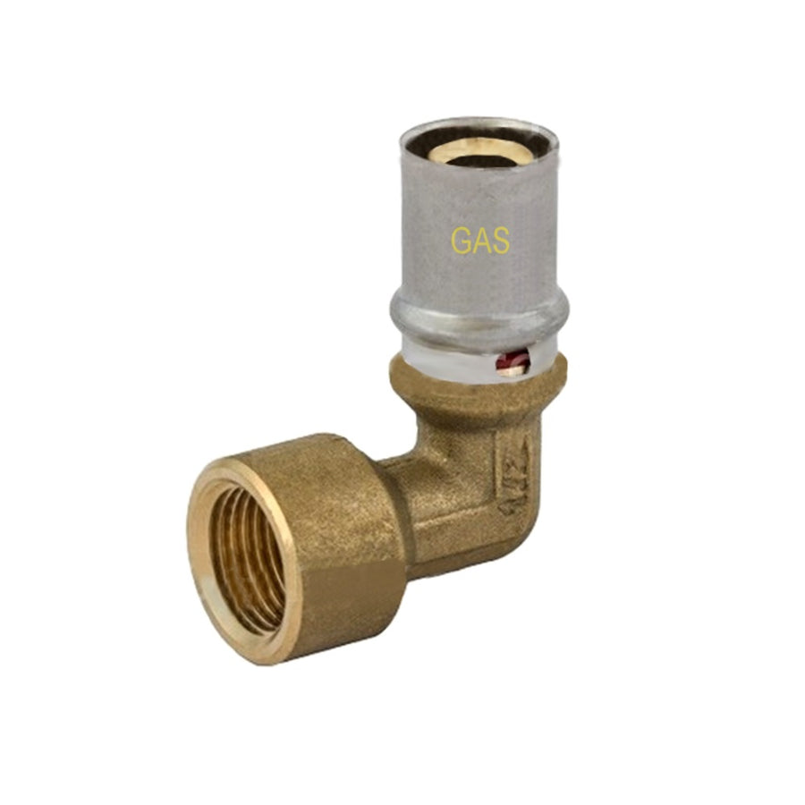 GOMITO FILETTATO PER GAS FEMMINA 20X1/2"