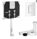 CASSETTA SCARICO WC GROHE AD INCASSO CON PLACCA BIANCA E CANOTTO MODELLO DUAL FLUSH