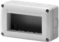 CONTENITORE 4 POSTI IP40 GRIGIO PER APPARECCHI SYSTEM