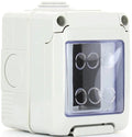 CONTENITORE STAGNO 1 POSTO IP55 CON SPORTELLINO PER APPARECCHI SYSTEM