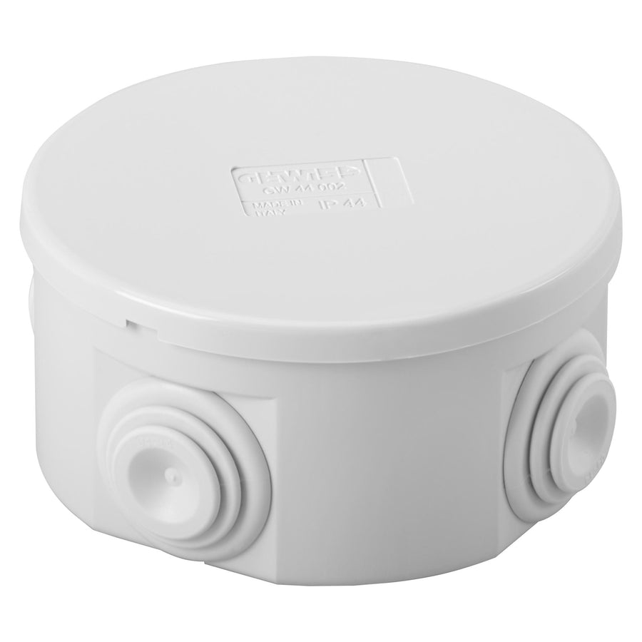 CASSETTA DI DERIVAZIONE CON PASSACAVI IP44 Ø80mm ALTEZZA 40mm