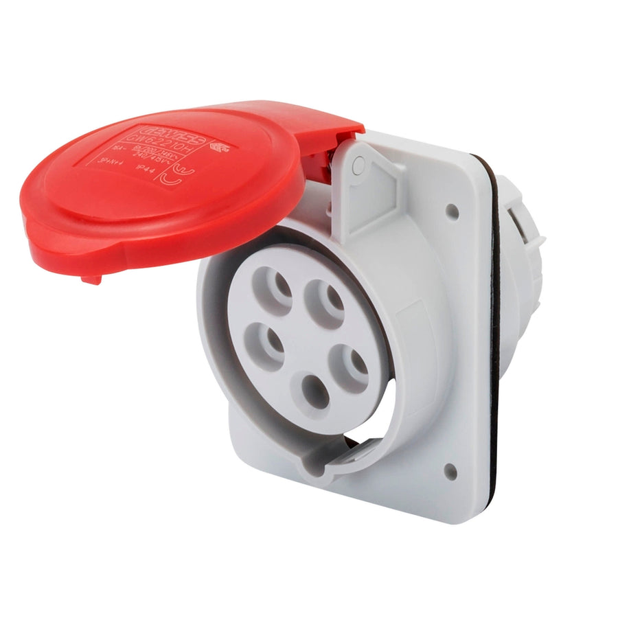 PRESA FISSA DA INCASSO 10° IEC 309 HP 3P+T 16A 380-415V IP44/IP54