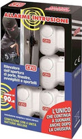 ALLARME ANTINTRUSIONE PER PORTE, FINESTRE, AVVOLGIBILI E SPORTELLI. CONFEZIONE CON 4 UNITÀ E 3 PILE INCLUSE