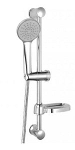 SALISCENDI DOCCIA 1 GETTO REGOLABILE CON DOCCETTA E PORTASAPONE MODELLO HELLO ASTA 45CM