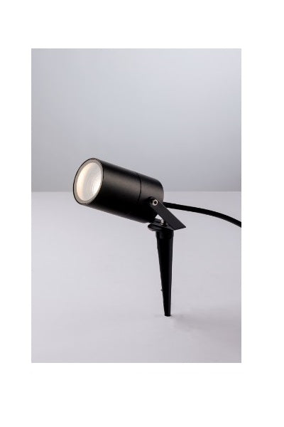 PROIETTORE AKRON NERO CON PICCHETTO 1XGU10 IP54 10X6X6CM