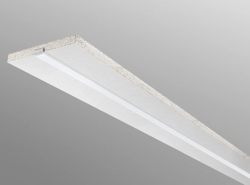 ANGOLO INVISILINE BIANCO PER PROFILO INCASSATO IN CARTONGESSO INCLUSO DIFFUSORE MILKY 24XX12 5X11 7C