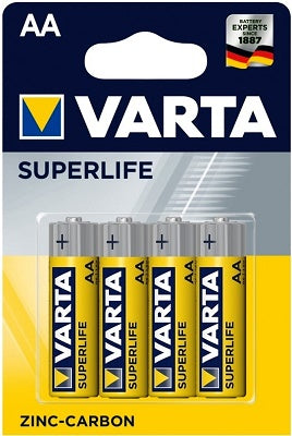 BLISTER 4 BATTERIE VARTA SUPERLIFE STILO (AA) 1,5V