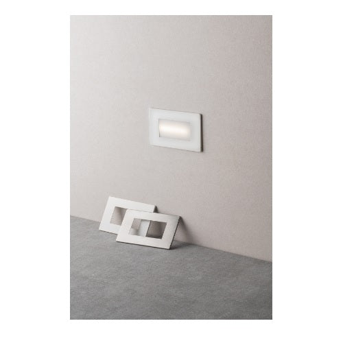 INCASSO LED BOLT BIANCO E NICHEL IN ACCIAIO E POLICARBONATO 3W 350LM CCT IP65 10 7X3 25X6 7 CM.