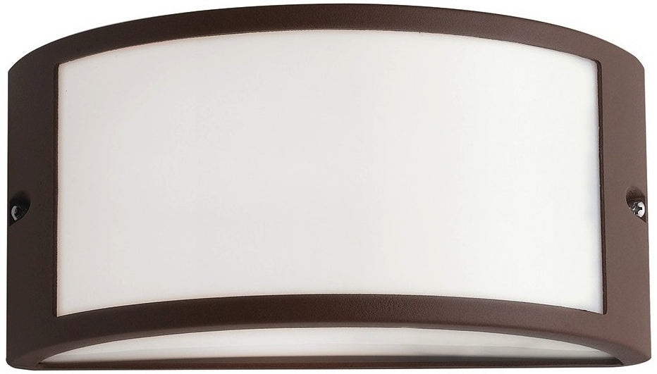 APPLIQUE ESTERNO IN ALLUMINIO BRONZO 42W E27 CON DIFFUSORE IN POLICARBONATO