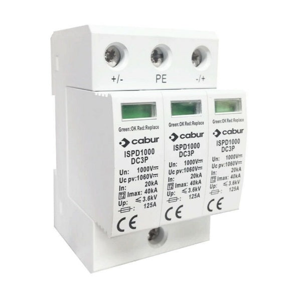SCARICATORE DI PROTEZIONE SOVRATENSIONE CABUR 1000VDC ISPD1000DC3P