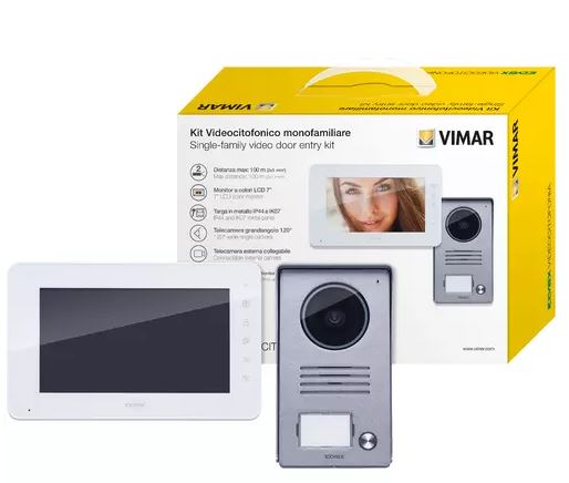 KIT VIDEOCITOFONICO 7IN. MONOFAMILIARE VIMAR