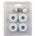 KIT UNIVERSALE RADIATORI ALLUMINIO CON FLANGIA 42 1"X3/8" VALVOLA CON VOLANTINO + TEFLON