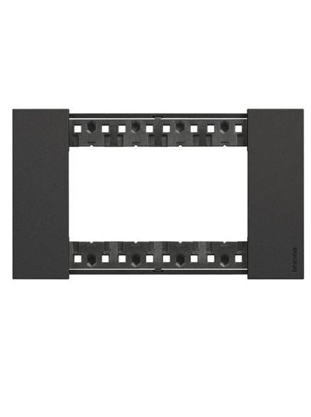 PLACCA BTICINO LIVING NOW 4 MODULI COLORE NERO KA4804KG