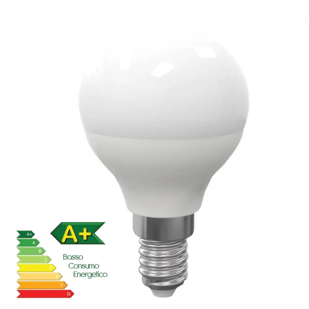 LAMPADINA LED A GLOBO E14 5W LUCE NATURALE