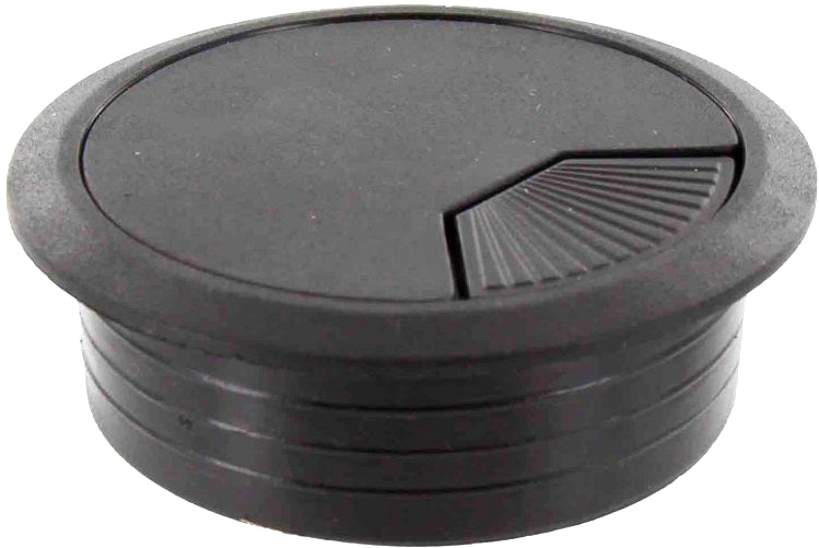 BOCCHETTA PASSACAVI NERA IN PLASTICA Ø 60 mm