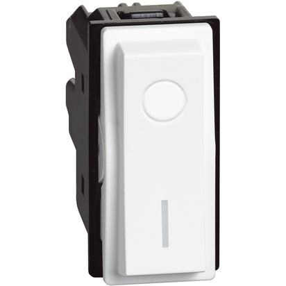 INTERRUTTORE BIPOLARE BIANCO 1 MODULO PER   LIVING NOW