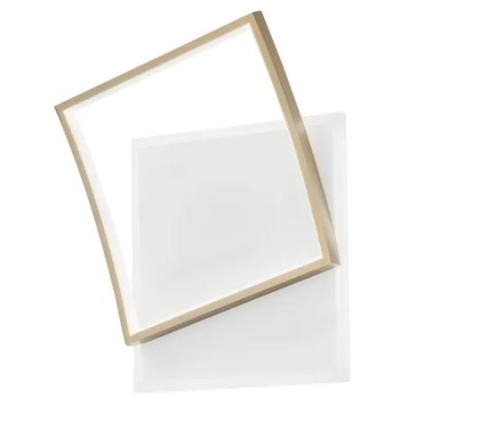 PLAFONIERA LED AYRTON QUADRATA ORO 42W 5200LM CCT 37X10X42CM