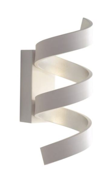 APPLIQUE LED HELIX BIANCA E ARGENTO 9W 720LM 3000K 10X13 5X26CM