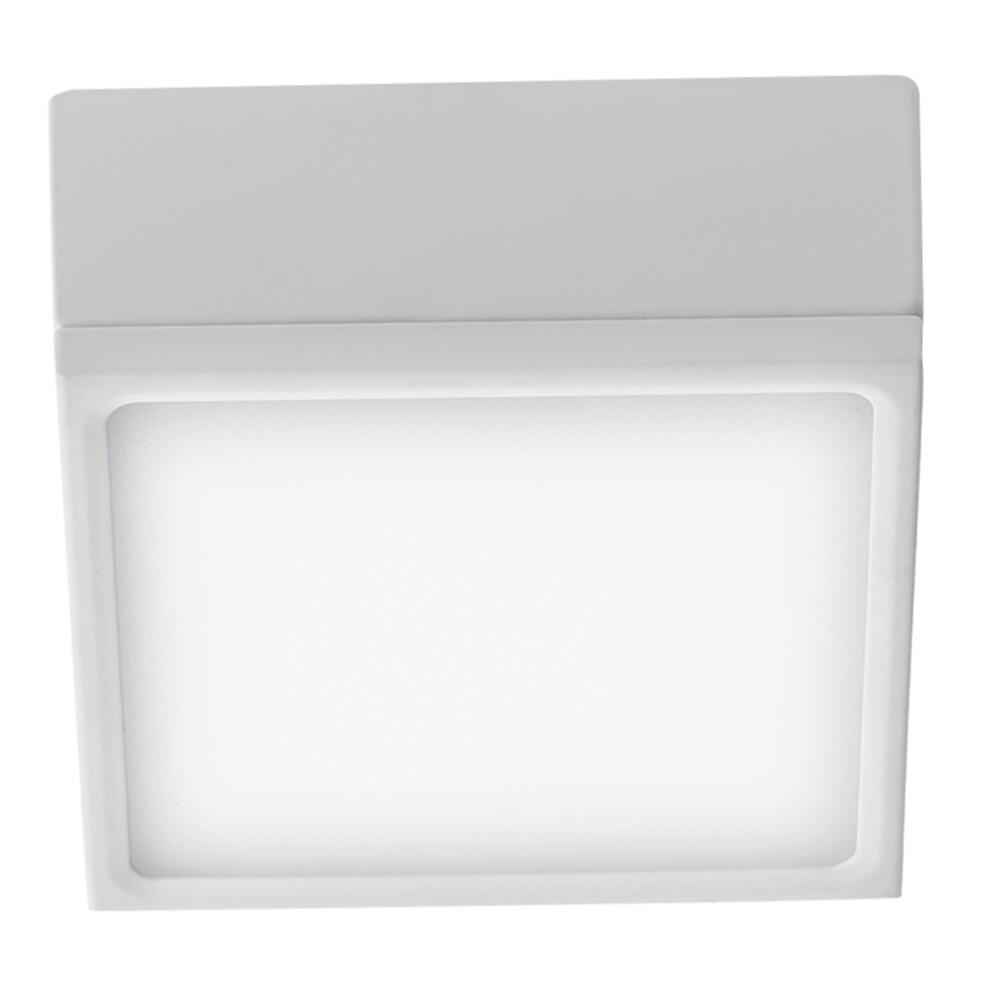 PLAFONIERA QUADRATA BIANCA IN ALLUMINIO 16W LUCE NATURALE