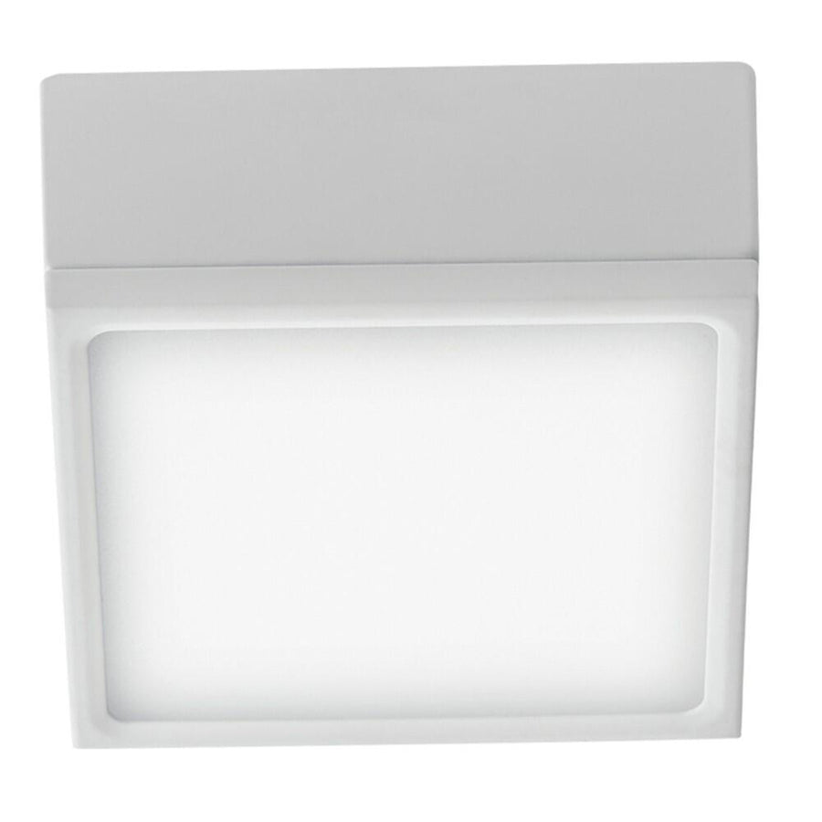 PLAFONIERA QUADRATA BIANCA IN ALLUMINIO 16W LUCE NATURALE