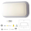 PLAFONIERA A LED DA ESTERNO IN POLICARBONATO BIANCA 20W LUCE NATURALE