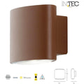 APPLIQUE A LED BIEMISSIONE 2×4W LUCE NATURALE IN ALLUMINIO CORTEN