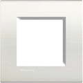 PLACCA QUADRA 2 MODULI BIANCA BTICINO LIVINGLIGHT