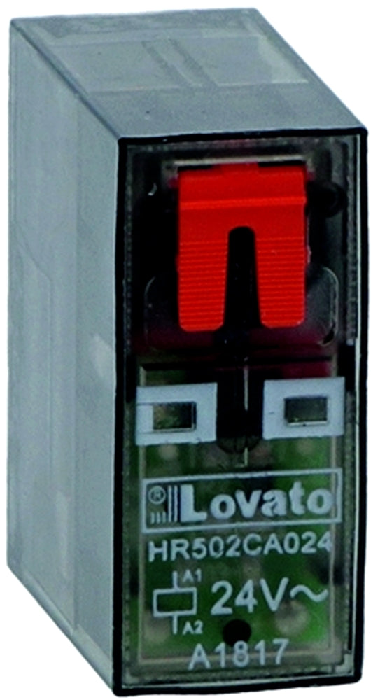 RELÈ MINIATURIZZATO CON INDICATORE LED 2 CONTATTI IN SCAMBIO 8A 24V AC