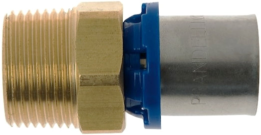 RACCORDO DIRITTO FILETTATO MASCHIO A PRESSARE Ø 20×3/4"