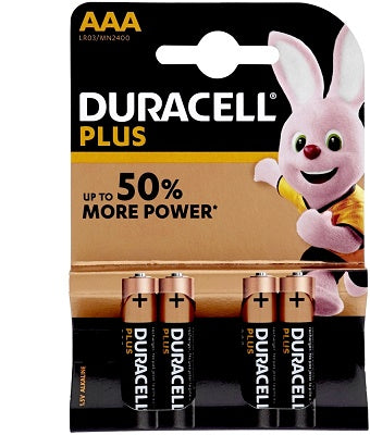 BLISTER 4 BATTERIE DURACELL PLUS MINISTILO (AAA)