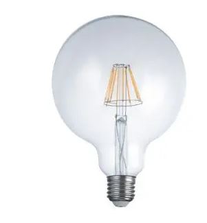 LAMPADINE LED FILAMENTO GLOBO E27 8W 1055LM 2700K 300? 125X175mm 15000h CRI80