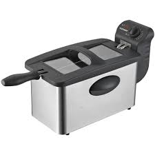 Friggitrice elettrica Capacità 3 Litri  2000 Watt con Coperchio in Vetro