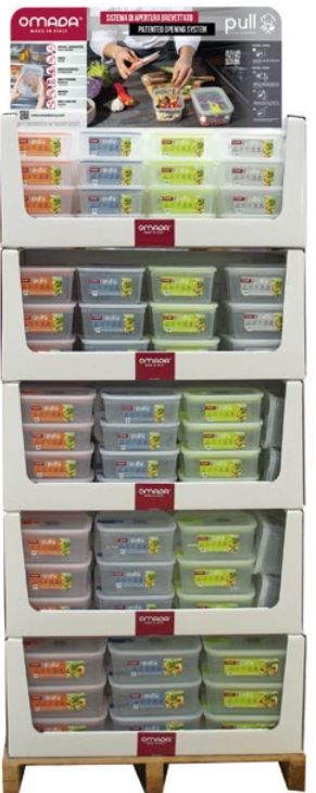 CONTENITORE RETTNAGOLARE 1,5 L 15X21X H 9,5 CM COLORE VERDE ACIDO
